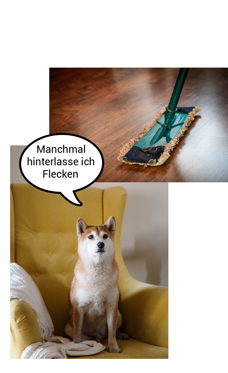 Manchmal hinterlasse ich Flecken